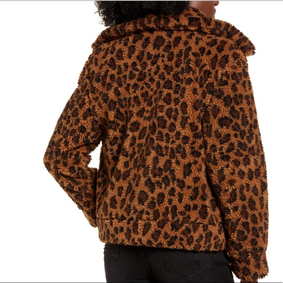 NWT BB Dakota Cheetah print faux shearling Coat - Picture 3 of 14
